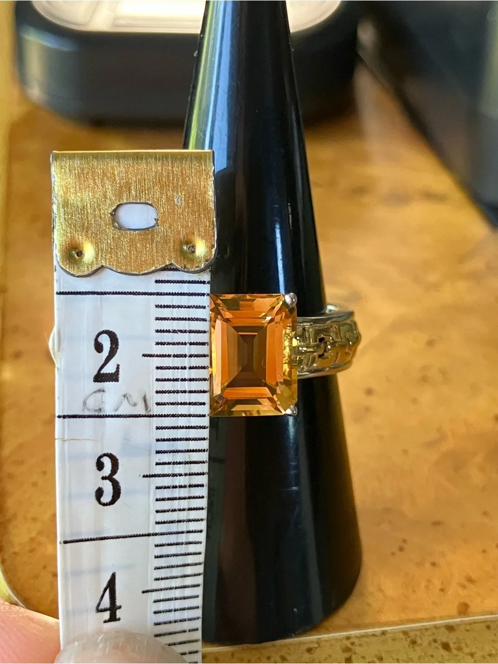Brazilian Citrine Sterling Silver Ring Size 8